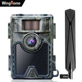 camWingHome 4G Cellular Trail Camera; Waterproof Wireless Game Camera With Free APP And SIM Card; 1080p Camouflage