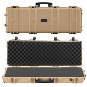 Hard Rifle Case, Lockable Rifle Case with Pre-cut Foams, 40 in Gun Storage with Wheels