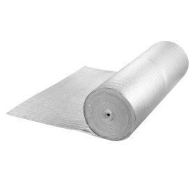 Double Reflective Insulation Roll, Foam Core Radiant Barrier, 3.2 mm 48 in x 100 ft, Double-Sided Aluminum Foil EPE Foam Heat Reflective Shield