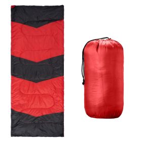 Lightweight Sleeping Bag for Backpacking, Hiking, Waterproof Compact Envelope Sleeping Bag for Cold & Warm Weather, Red