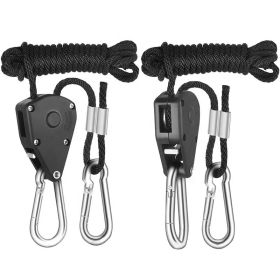 Cargo Binding Rope, 1-8 Inch 6-foot Long Heavy-duty Adjustable Rope Ratchet Cargo Binding Rope  150 Pound Load-bearing Capacity With Snap Ring Buckle
