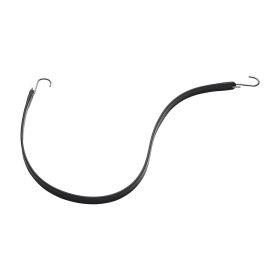 10 Piece Flat Bungee Cord, 20 mm Heavy Duty Bungee Straps with Steel S-Hooks, 36" Elastic Bungee Rope for Cargo, Tarps, Trucks and Tent, Black