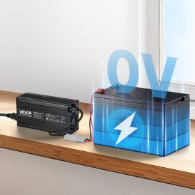 ch12V 20A Lithium Battery Charger 14.6V AC-DC LiFePO4 Smart Charger For RV (Option: black)