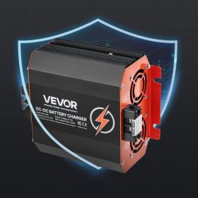12V 20A DC To DC Charger Battery Charger 250W For Lead-Acid And Lithium AGM GEL (Option: black)
