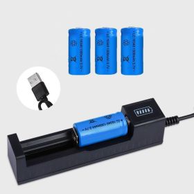 4 Pack 1300 MAh 16340 RCR123A Rechargeable 3.7 V Ion Battery  USB Battery Charger Must Offer A Hazardous Materials Shipping Label Ship By USPS For Sel (Option: 1pack)